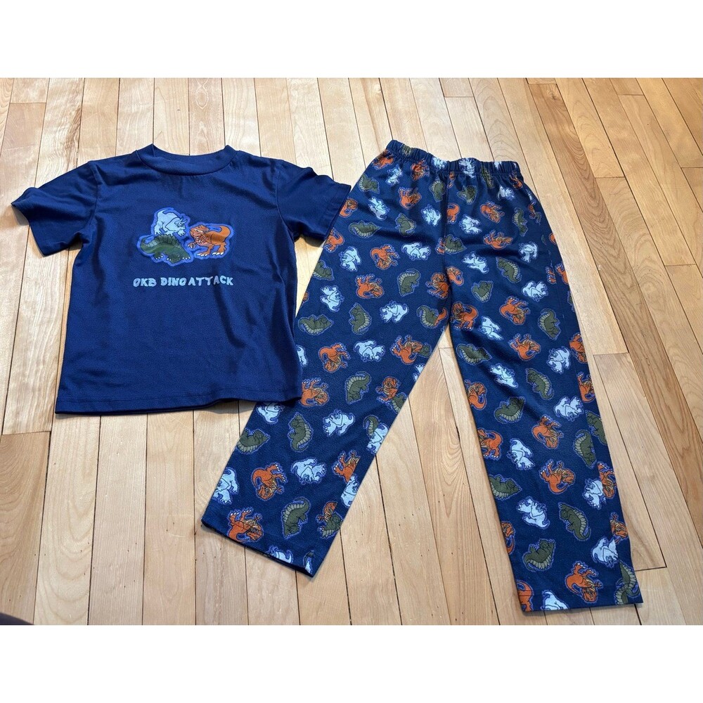 Oshkosh b’gosh vintage Y2K dinosaur pajamas set pants shirt 8 okb